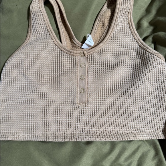 Aerie Tan Ribbed Matching Set - Picture 2 of 5